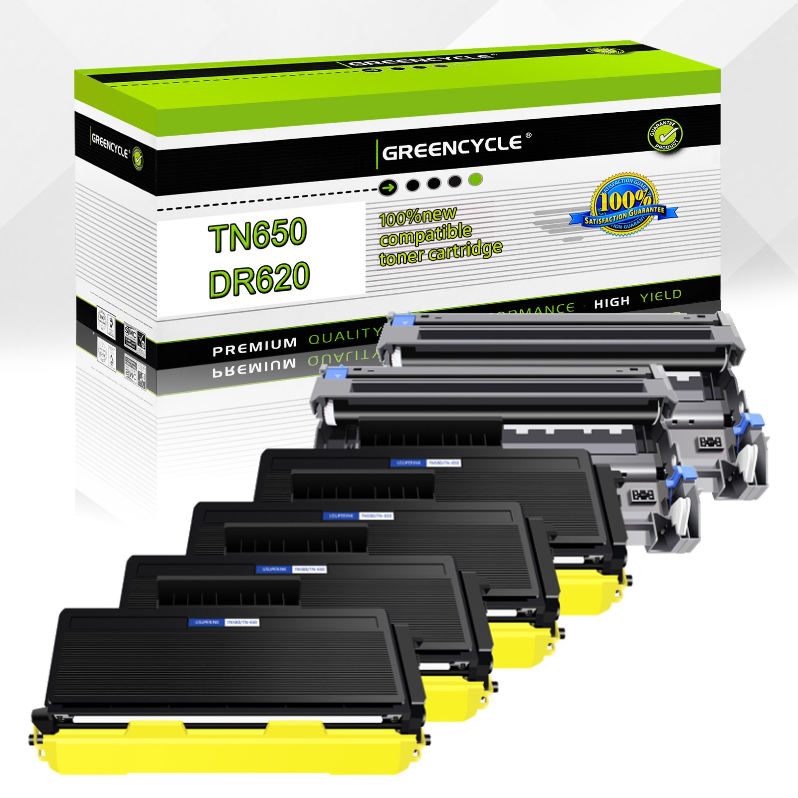 4PKTN650 Toner + 2 PK DR620 Drum Combo for Brother MFC-8480DN 8890DW HL-5370DW