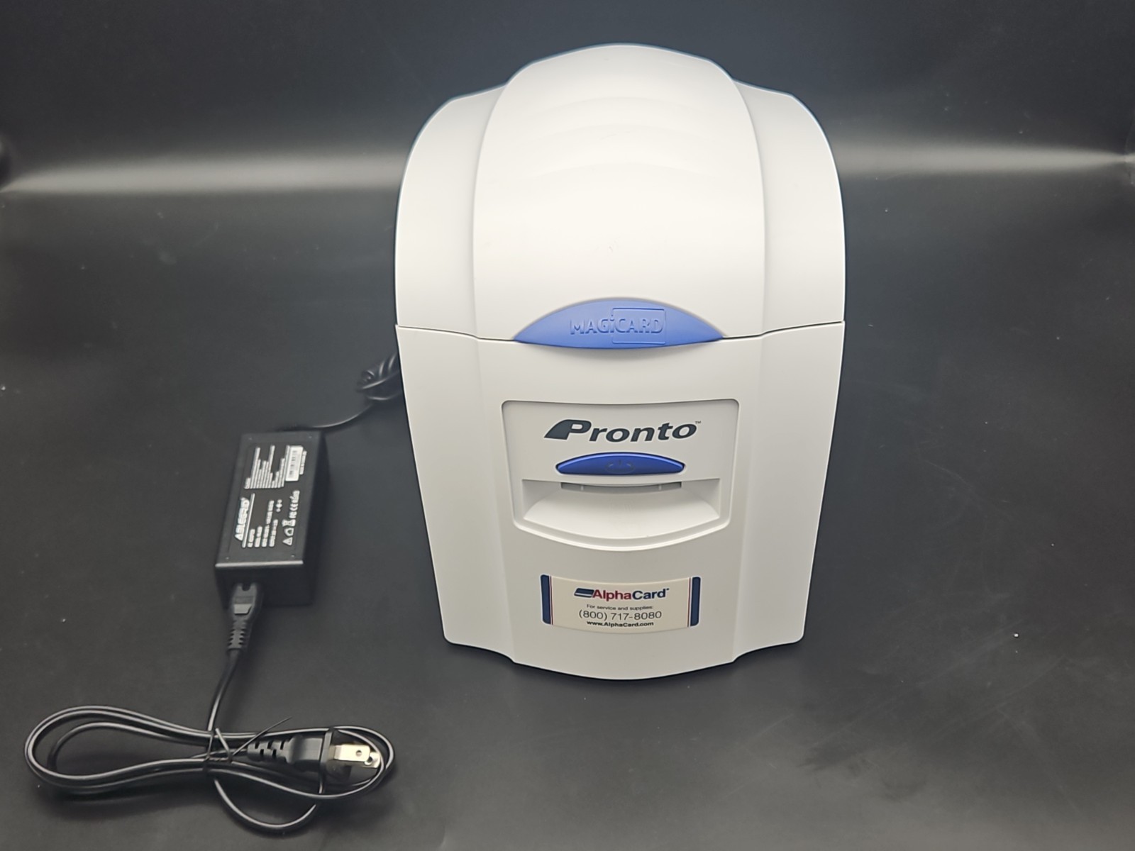 Magicard Pronto ID Card Printer 3649-0001 w/ AC Adapter UNTESTED - AS IS