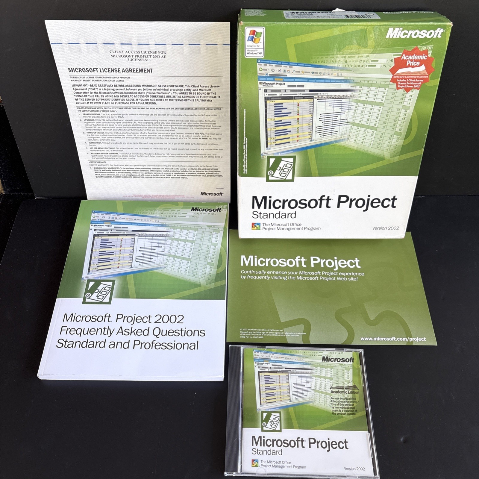 Microsoft Office Project Professional 2002 NEW License Computer Program Windows