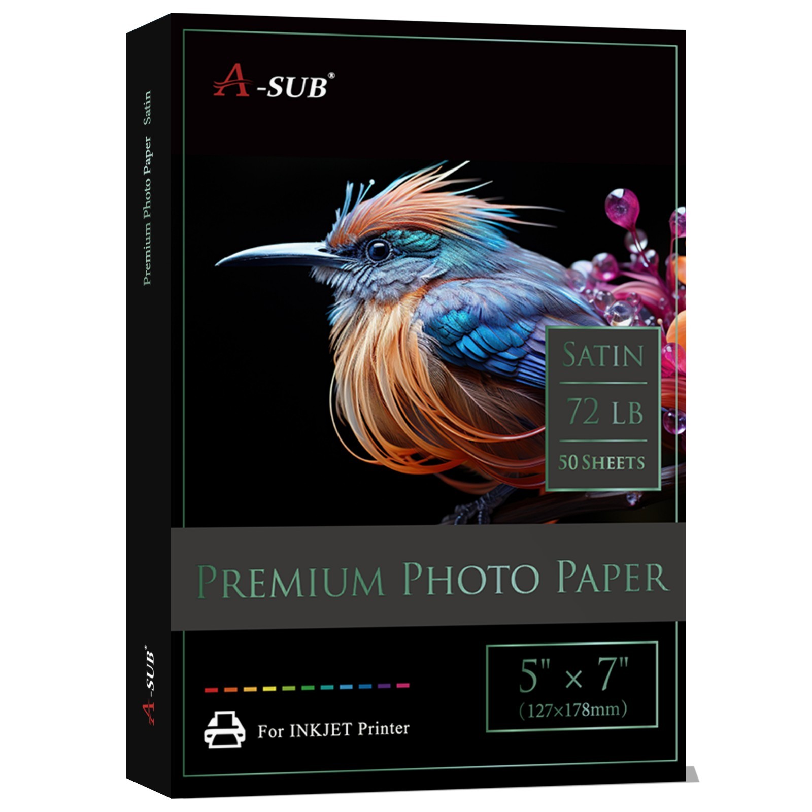 Lot A-SUB Premium Satin Photo Paper 72lb - 4x6 5x7 8.5x11 11x17 13x19 Inkjet