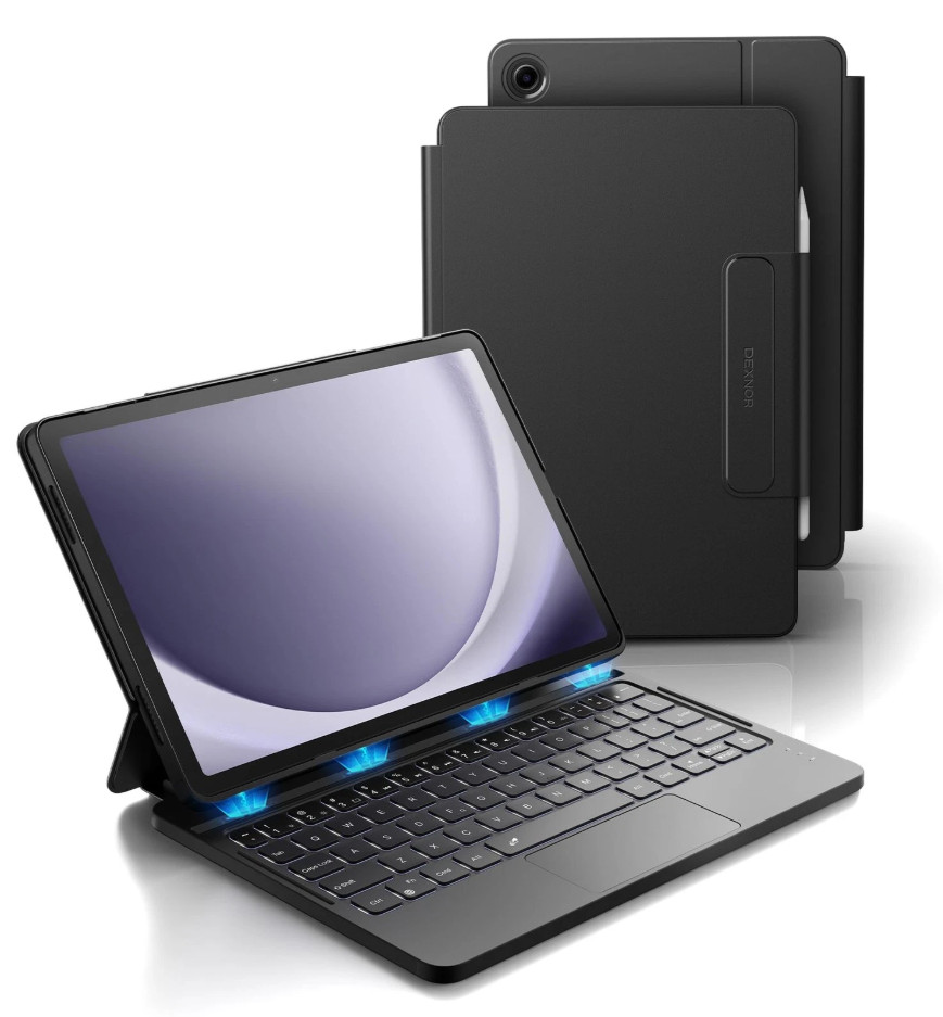 Dexnor for Samsung Galaxy Tab A9+ Plus Case with Keyboard, Ultra-Light Magnetic