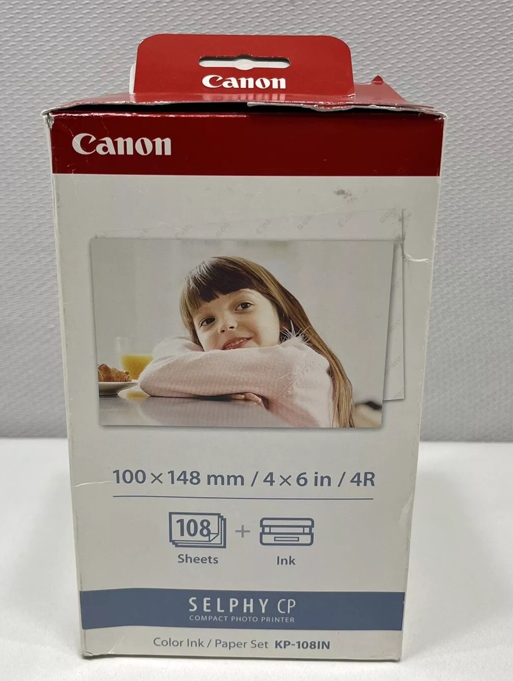 Canon Selphy CP 4x6 Color Ink Paper Set KP-108IN 108 Sheets 3 Ink Cart Sealed