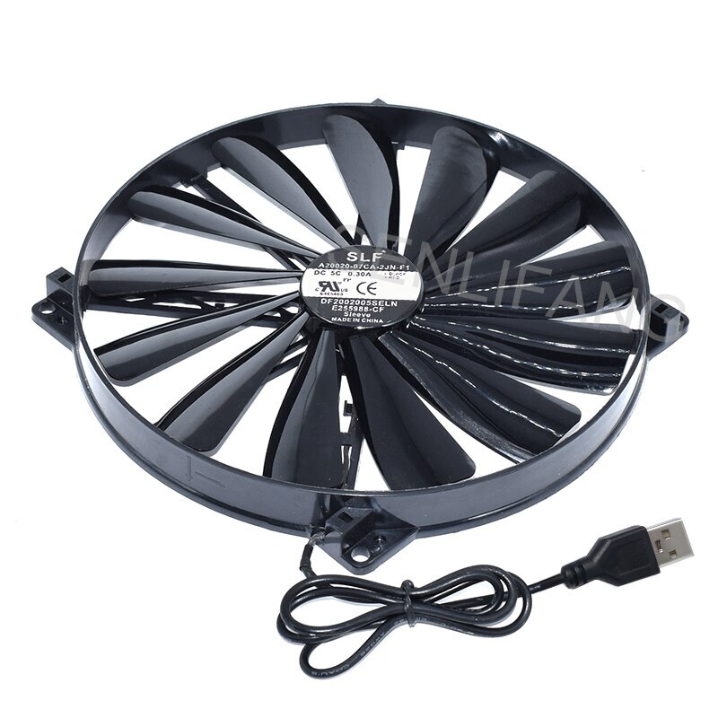 New For Cooler Master A20020-07CA-2JN-F1 DC5V 0.30A 200*200*20MM USB Cooling Fan