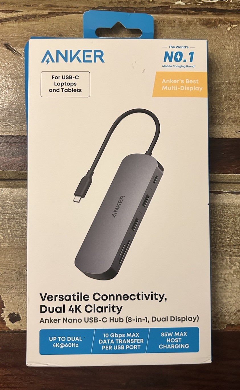 Anker Nano USB-C Hub 8-in-1 Dual Display Adapter Universal Brand New 