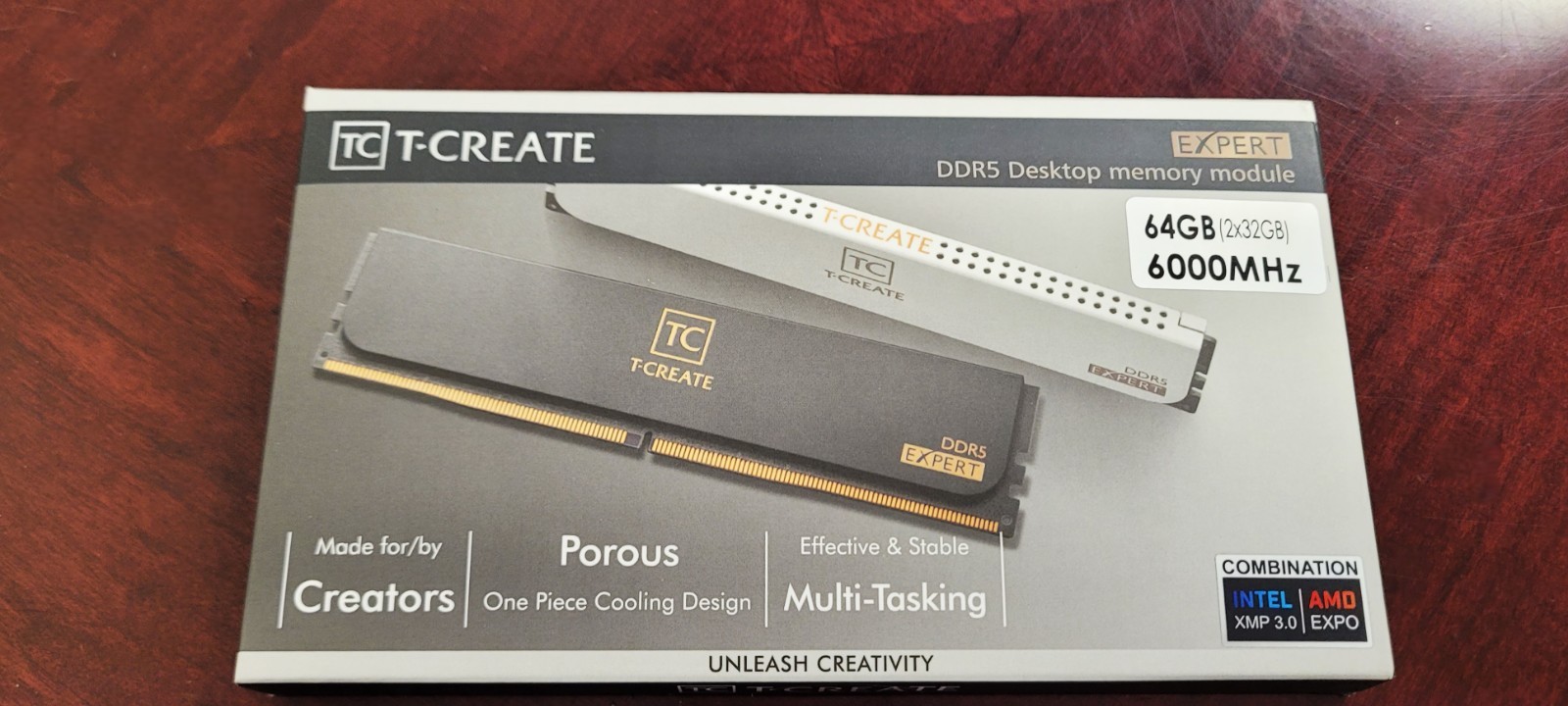 TEAMGROUP T-CREATE EXPERT 64GB (2 x 32GB) PC5-48000 (DDR5-6000) DIMM Memory