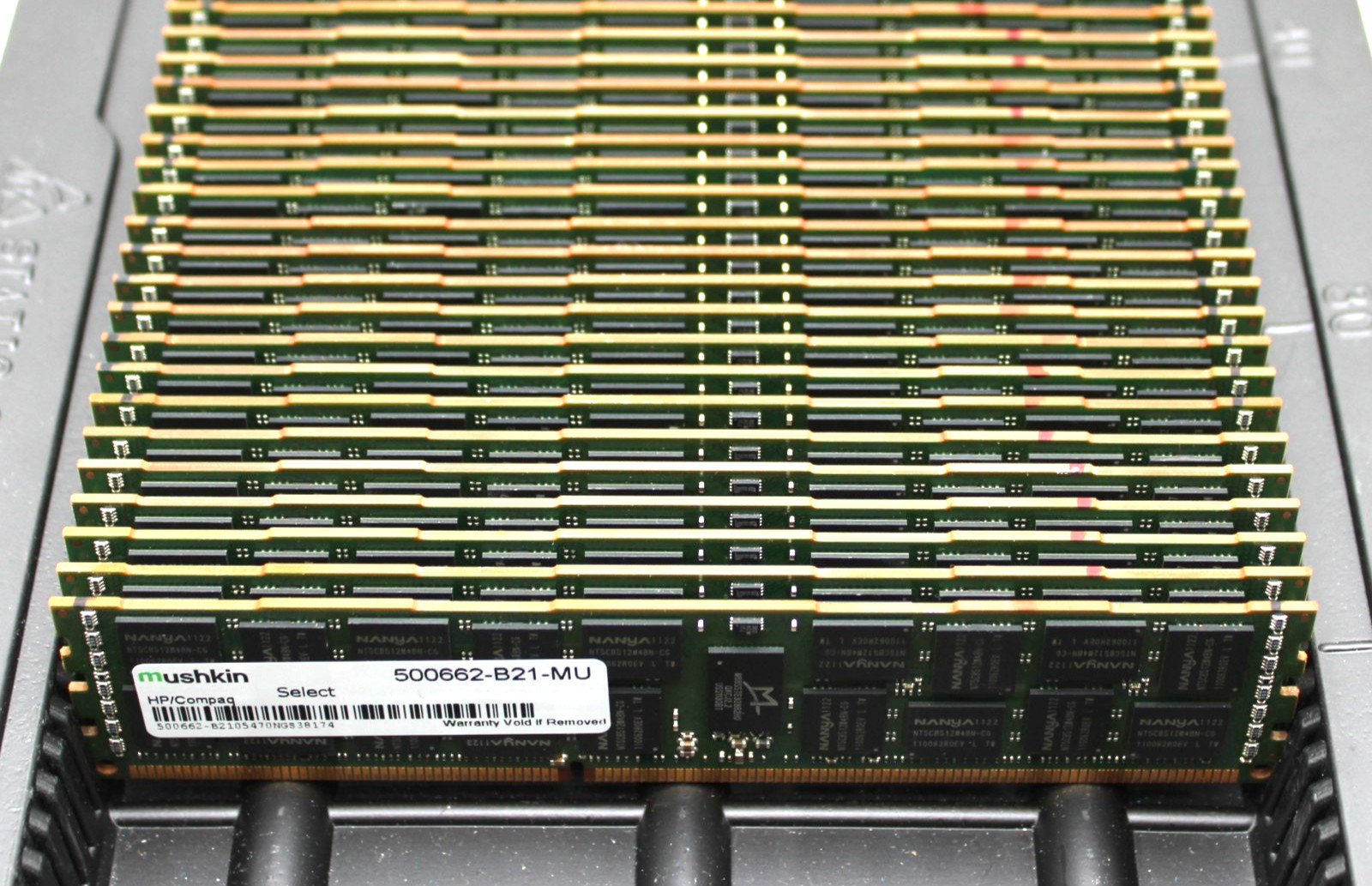 ( Lot of 21 ) Mushkin HP/Compaq 500662-B21-MU 8GB PC3-10600R ECC Server RAM PC3
