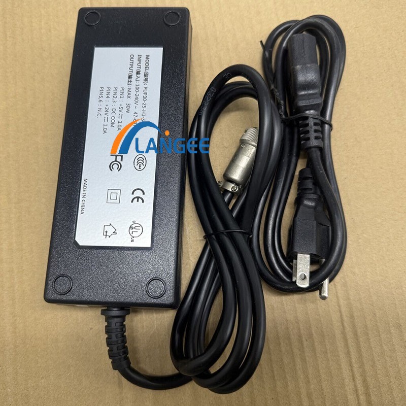 For PI Acton SpectraPro 2300i Spectrograph Power Supply Adapter Charger 6Pin