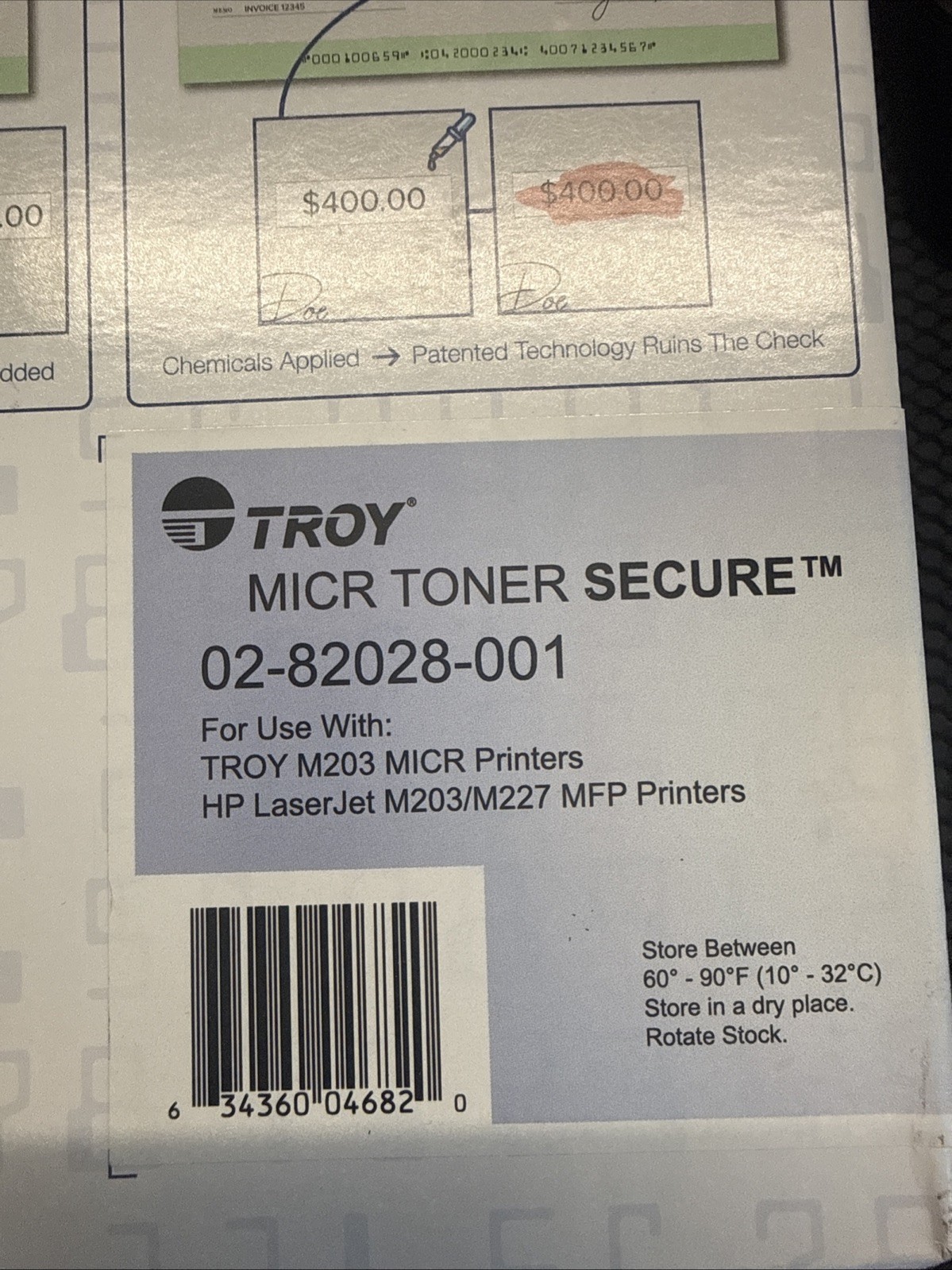 MICR Print Solutions 02-82028-001 Troy M203/m227 Mfp Micr Toner Secure Sy Crtg