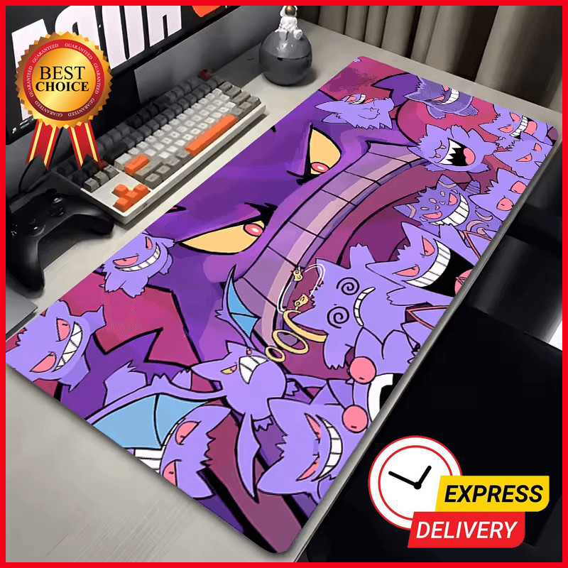 Gengar Mimikyu Desk Mat Ghost Pokémon Mouse Pad Gift SNP589C