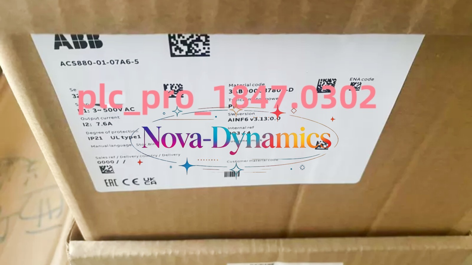 1PCS ACS880-01-07A6-5 1PCS New ABB Frequency Converter Shipping DHL or FedEX