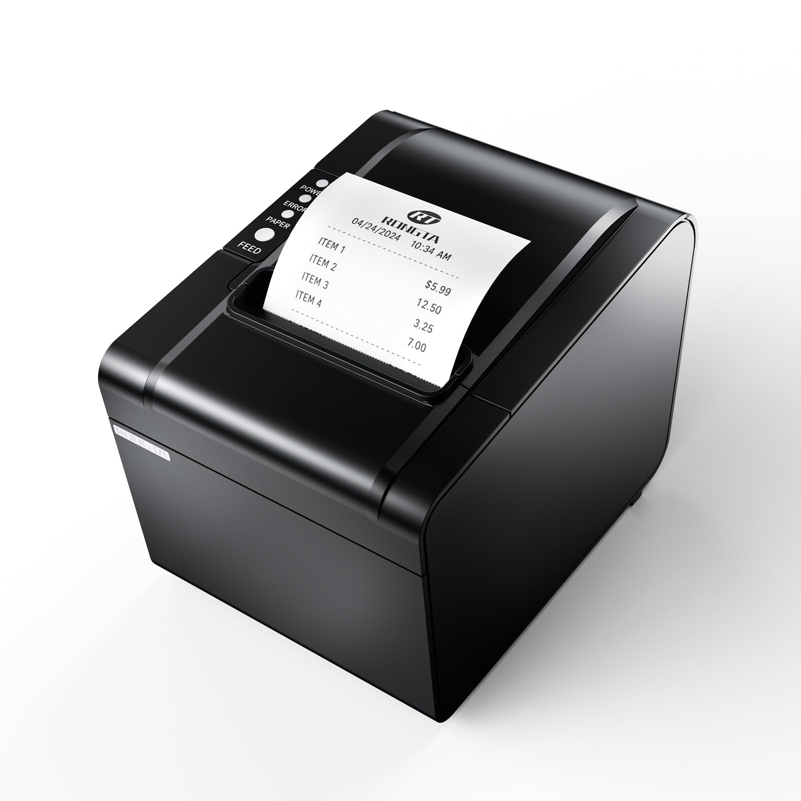 POS Printer, 80mm USB Thermal Receipt Printer,Black