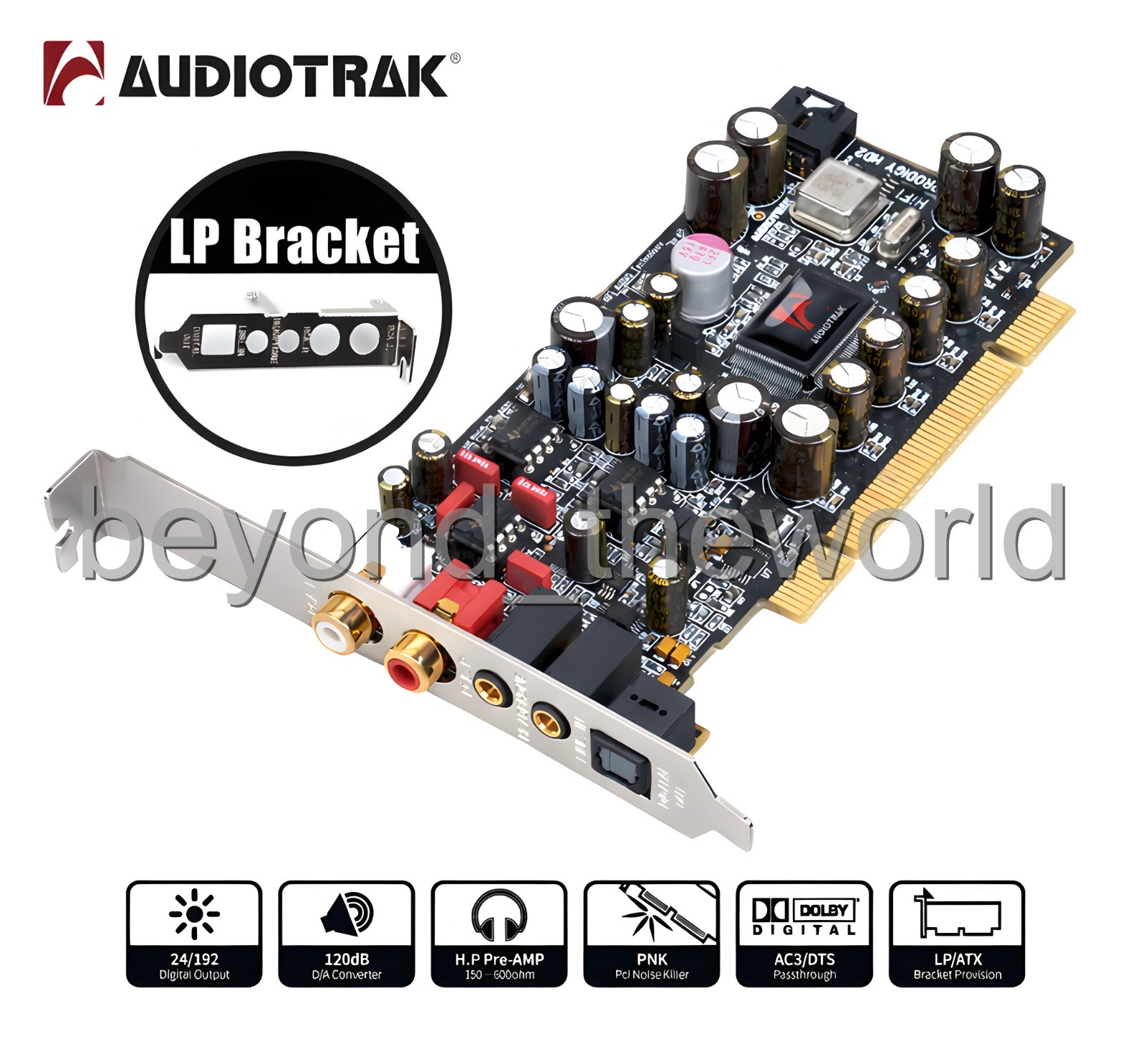 AUDIOTRAK PRODIGY HD2 BLACK EDITION PCI Sound Card 2CH 120dB ⭐Tracking⭐