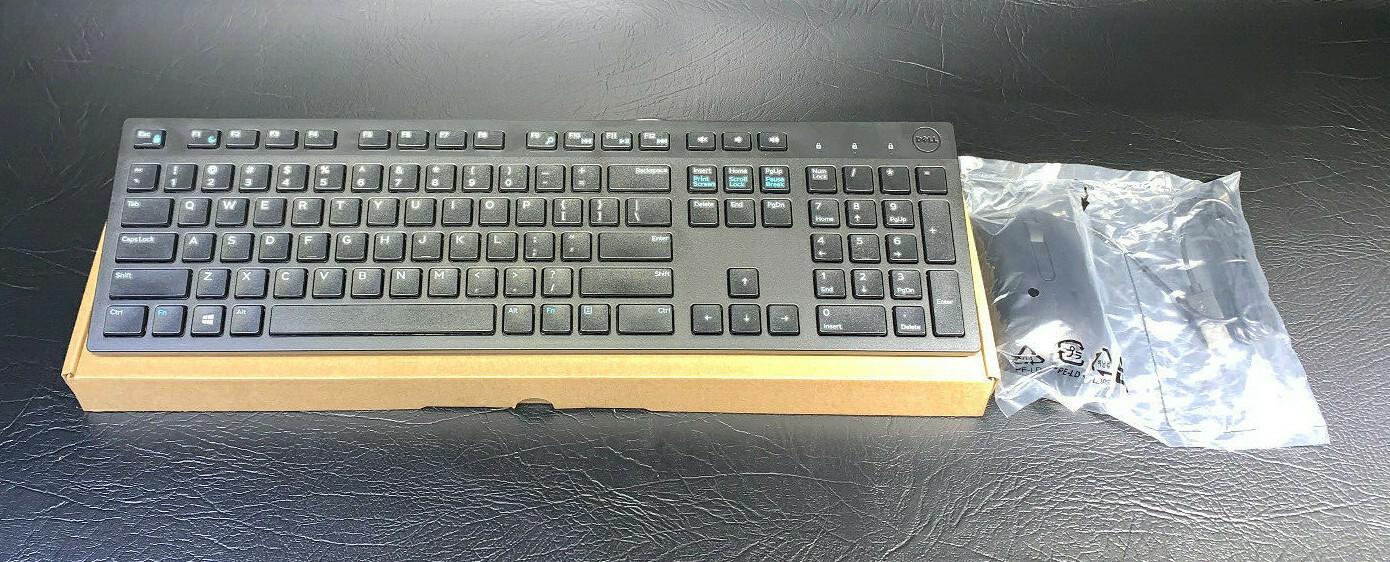 Dell Keyboard And Mouse Set USB Multimedia Keyboard Optical Mouse KM300 KM300C