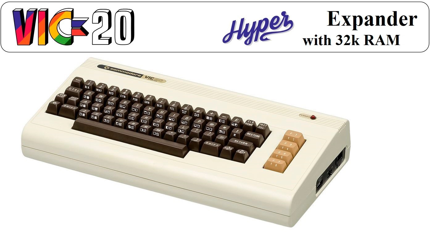 Commodore VIC-20 32KB RAM Cartridge w/ Built in Diagnostics & Games 512Kb VIC20