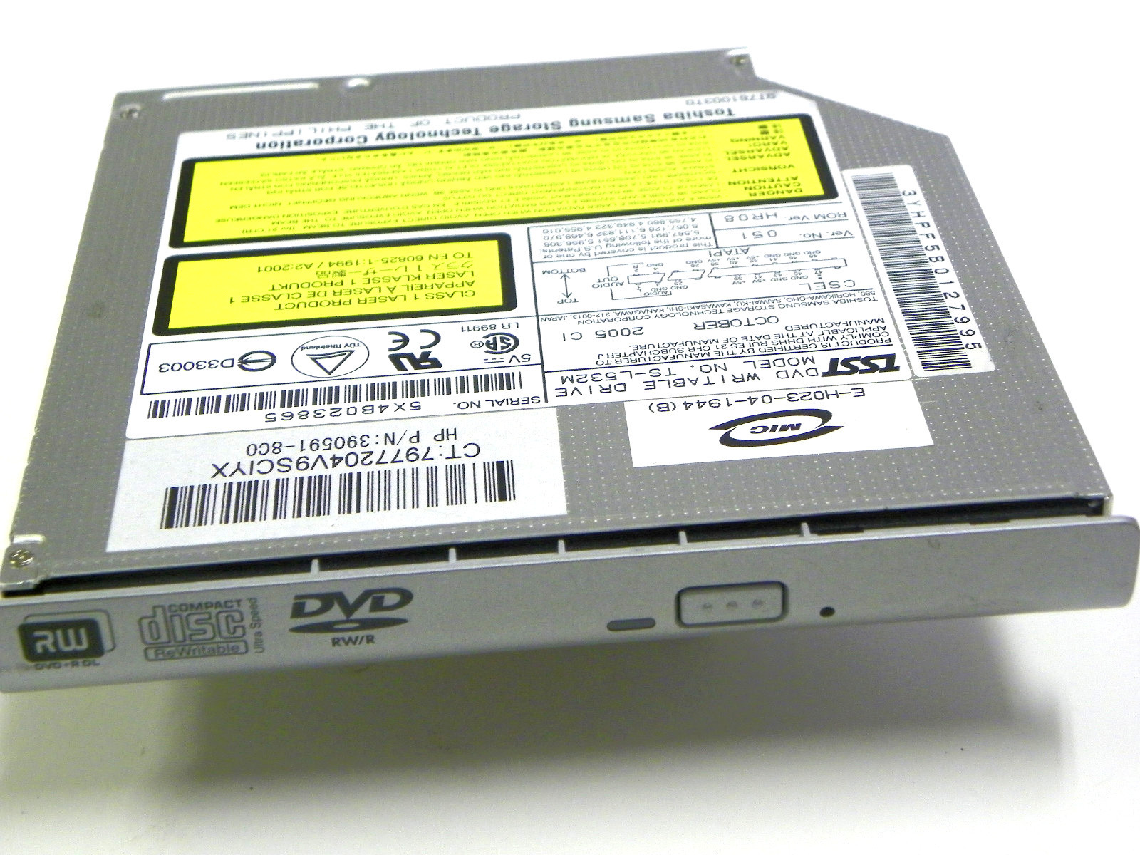 Toshiba TS-L532M Notebook IDE DVD+RW Drive HP 407855-001 Genuine