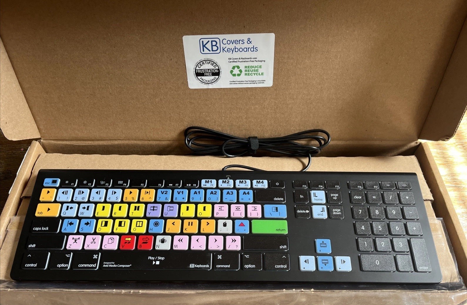 KB Covers Avid Media Composer Keyboard AVIDMC-BL-MAC-US