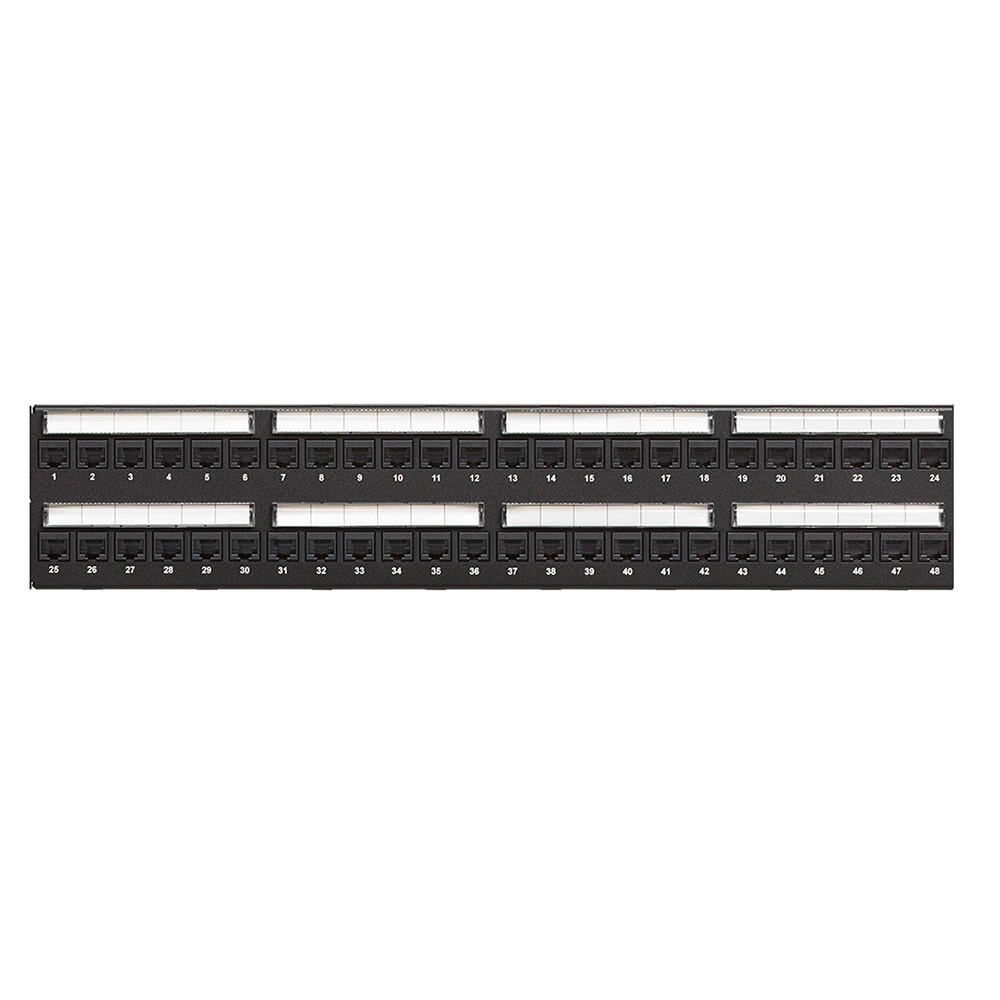 Leviton CAT6A 110 Patch Panel ,110-Style, 2 RU, 48-Port Model: 001-6A586-U48