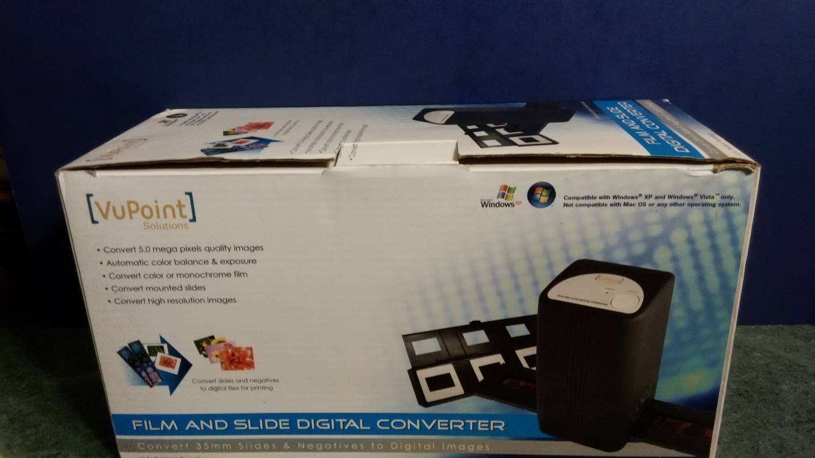 FILM SLIDE DIGITAL CONVERTER VUPOINT Model FS-C1-VP for Windows XP-Vista OS NEW