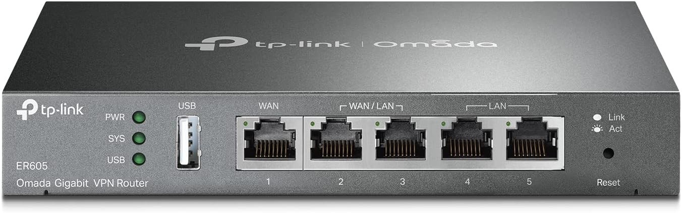 TP-Link ER605 V2 VPN Router Gigabit 3 WAN Omada SDN