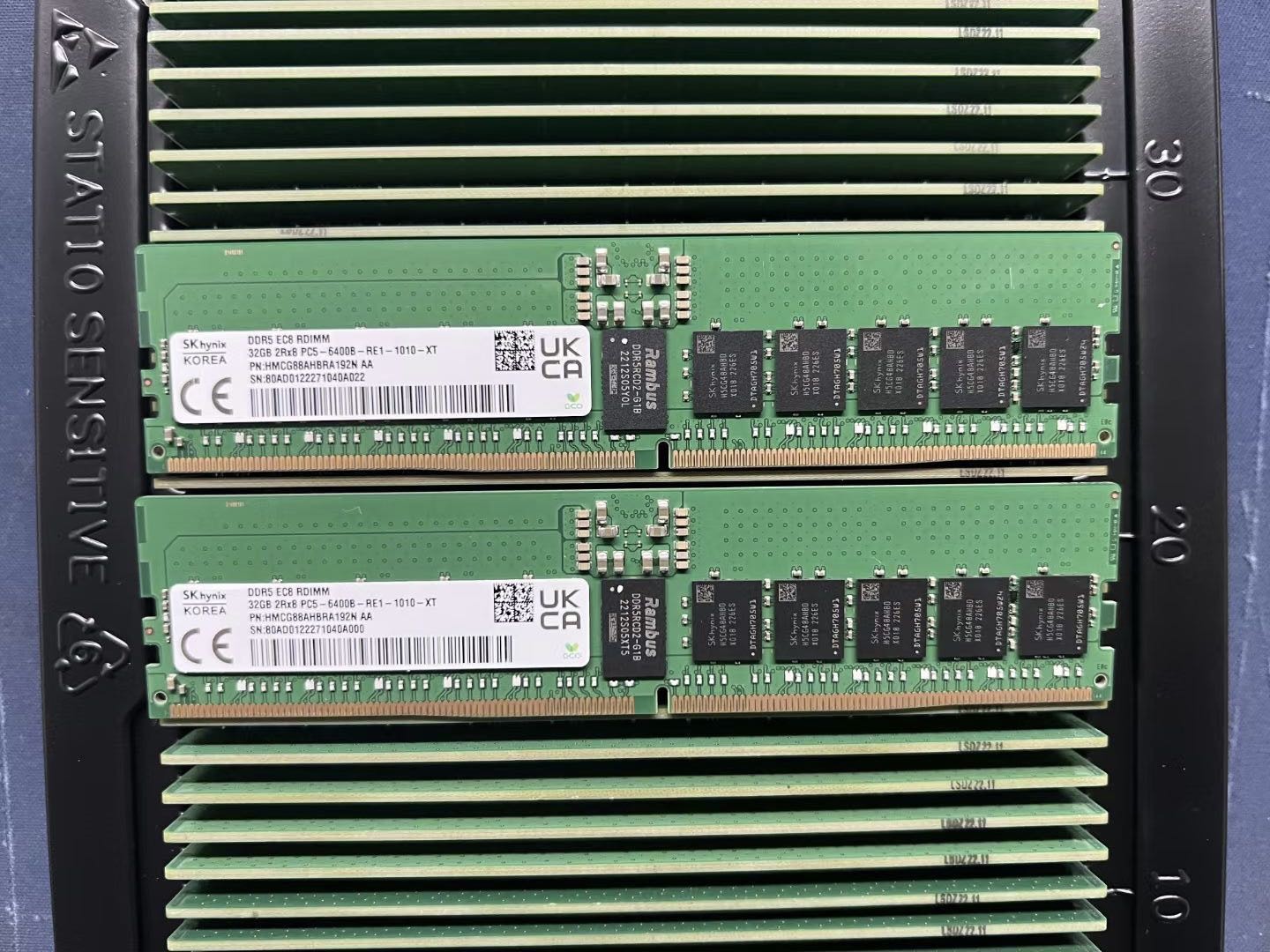 SKhynix 32GB 6400MHz DDR5 RAM EC8 RDIMM 2Rx8 PC5-6400B REG Sever Memory