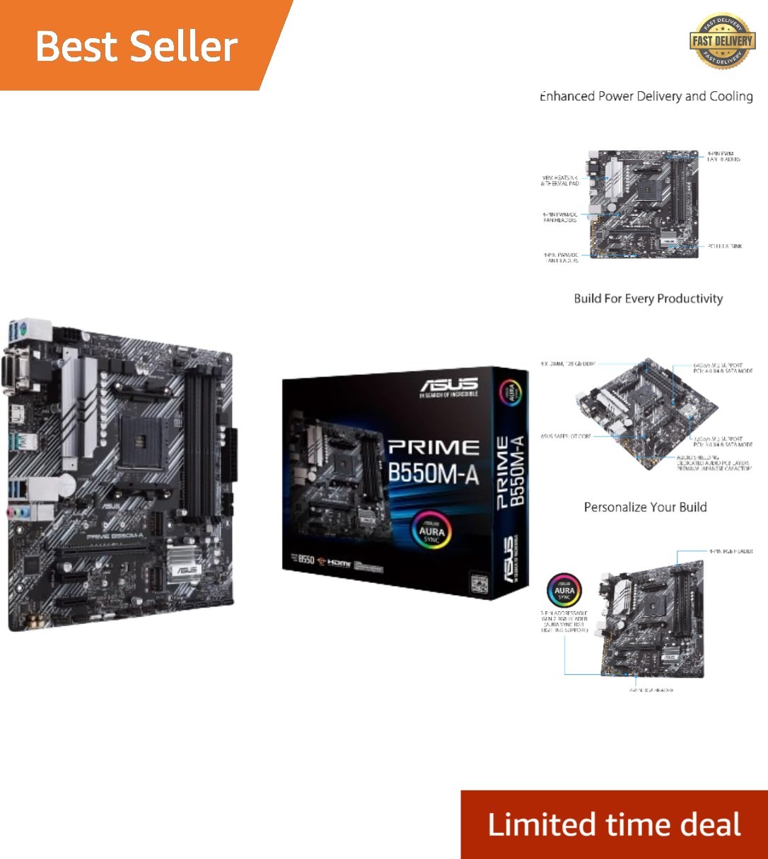 Next-Gen Prime B550M-A WiFi II Motherboard with Enhanced Cooling & Protection