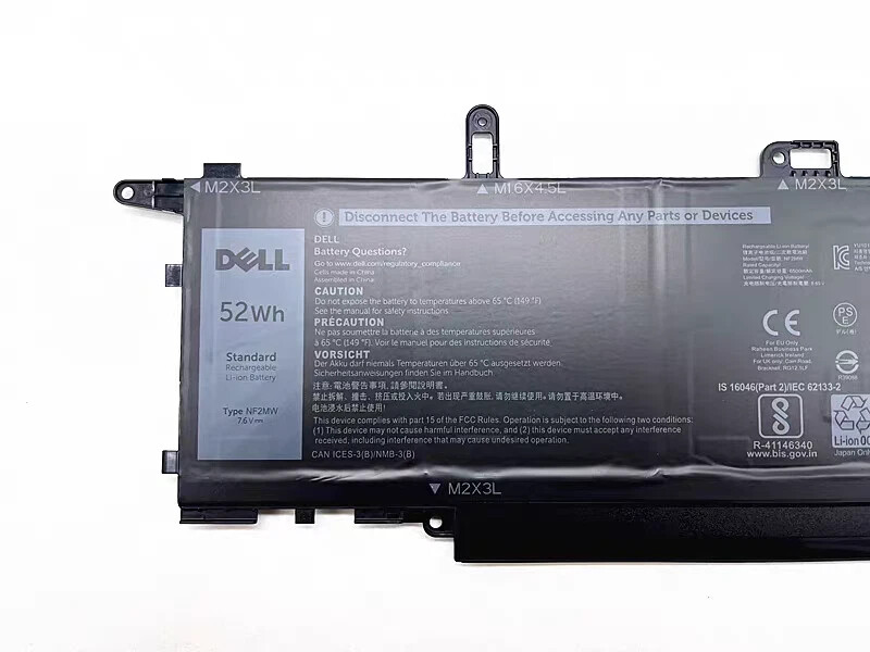 Genuine OEM NF2MW Battery For Dell Latitude 7400 2-in-1 E7260 E7270 7260 52Wh