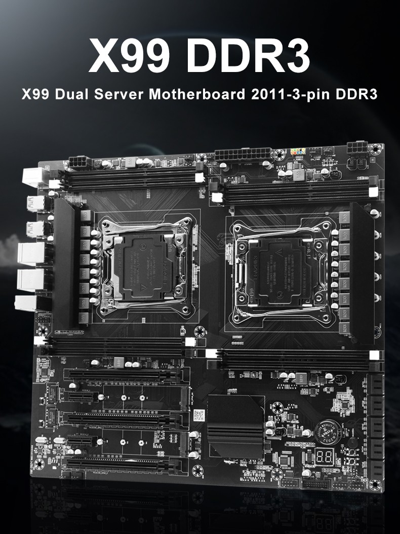 X99D3 Server-Grade Motherbpard Dual CPU, LGA2011-3, DDR3, E-ATX, Xeon E5 v3/v4