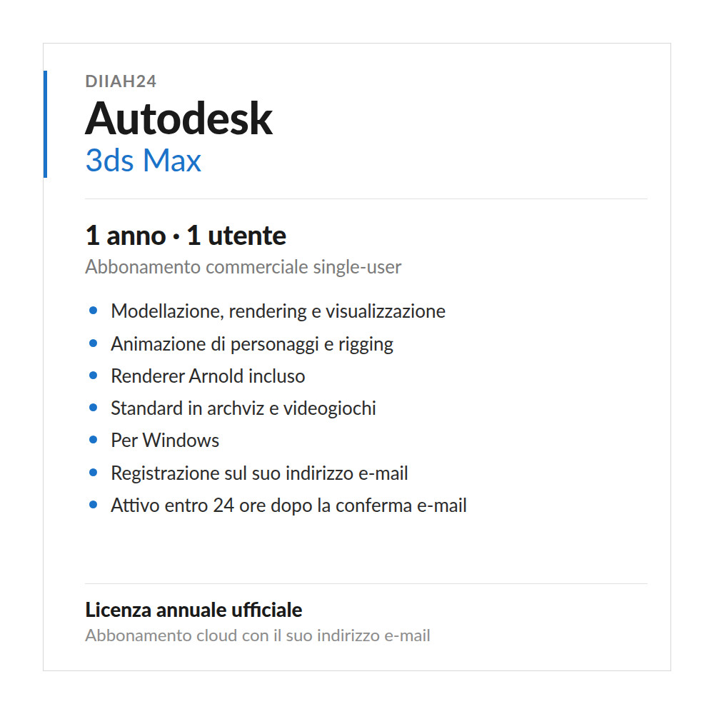 Autodesk 3ds Max 2023-2027 Subscription 1 Year 1 User Commercial License