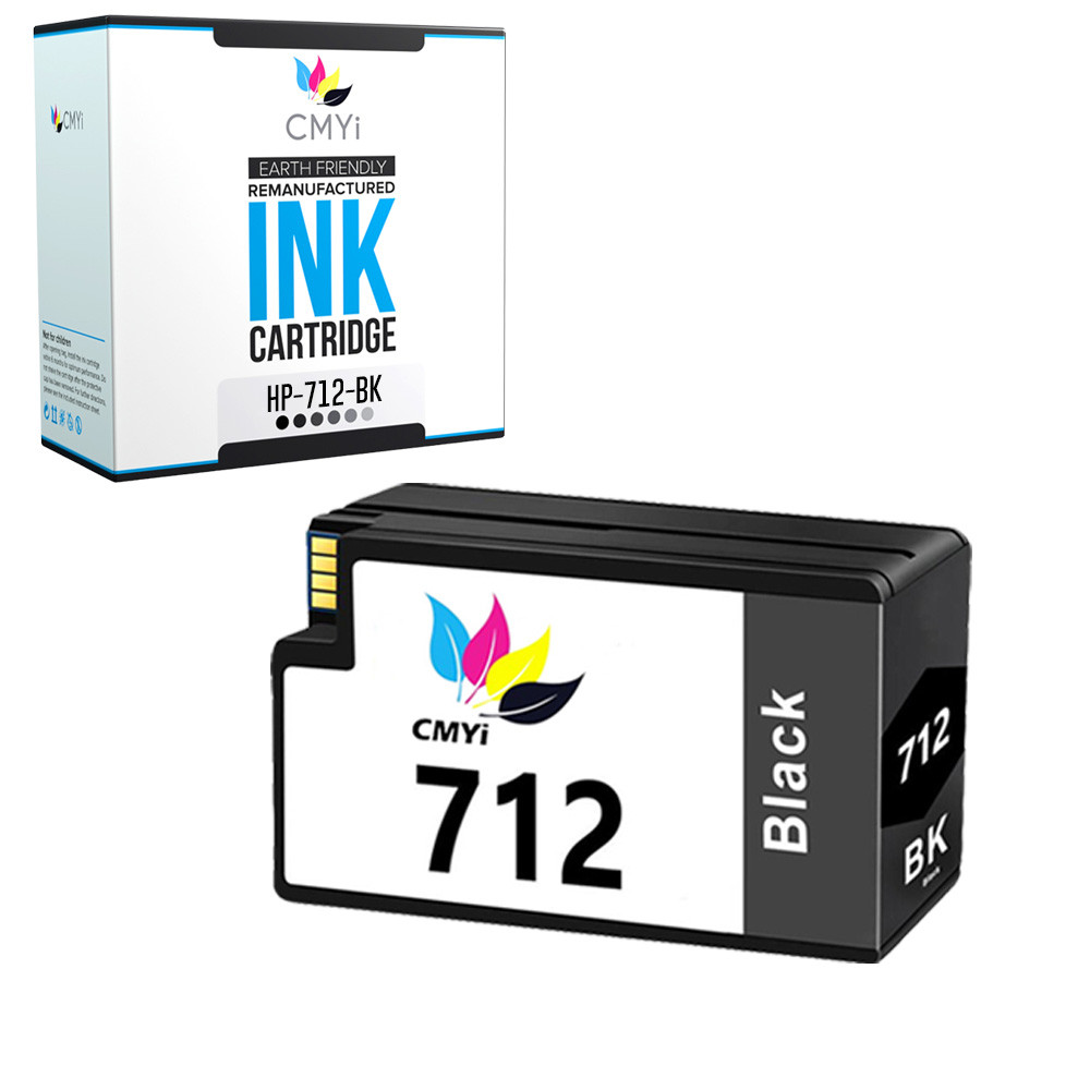 1PK Compatible HP 712 Black Ink Cartridge for DesignJet T210 T230 T250 T630 T650