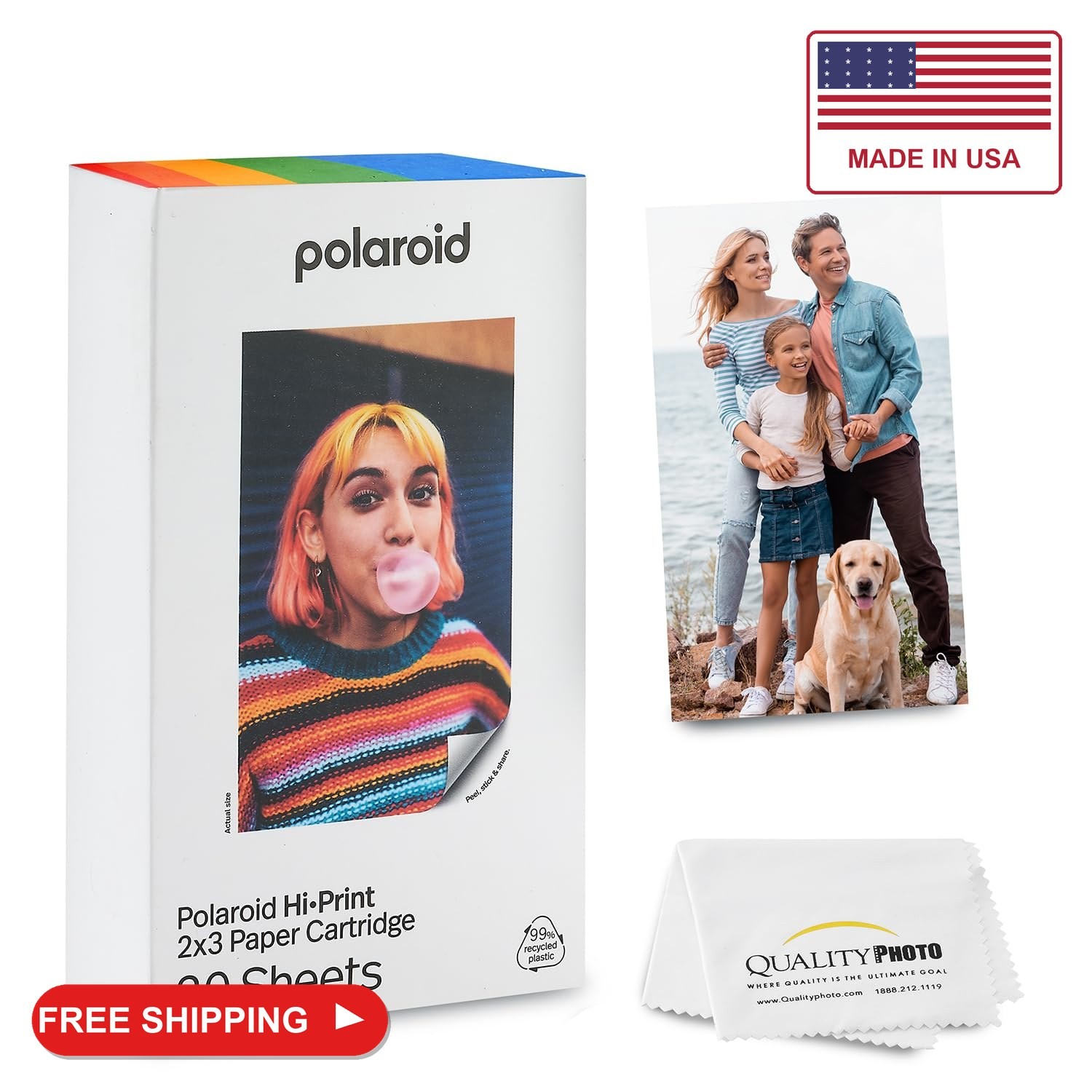 Polaroid Hi-Print Paper - 2x3 Photo Paper Cardridge - 20 sheets + Quality Photo