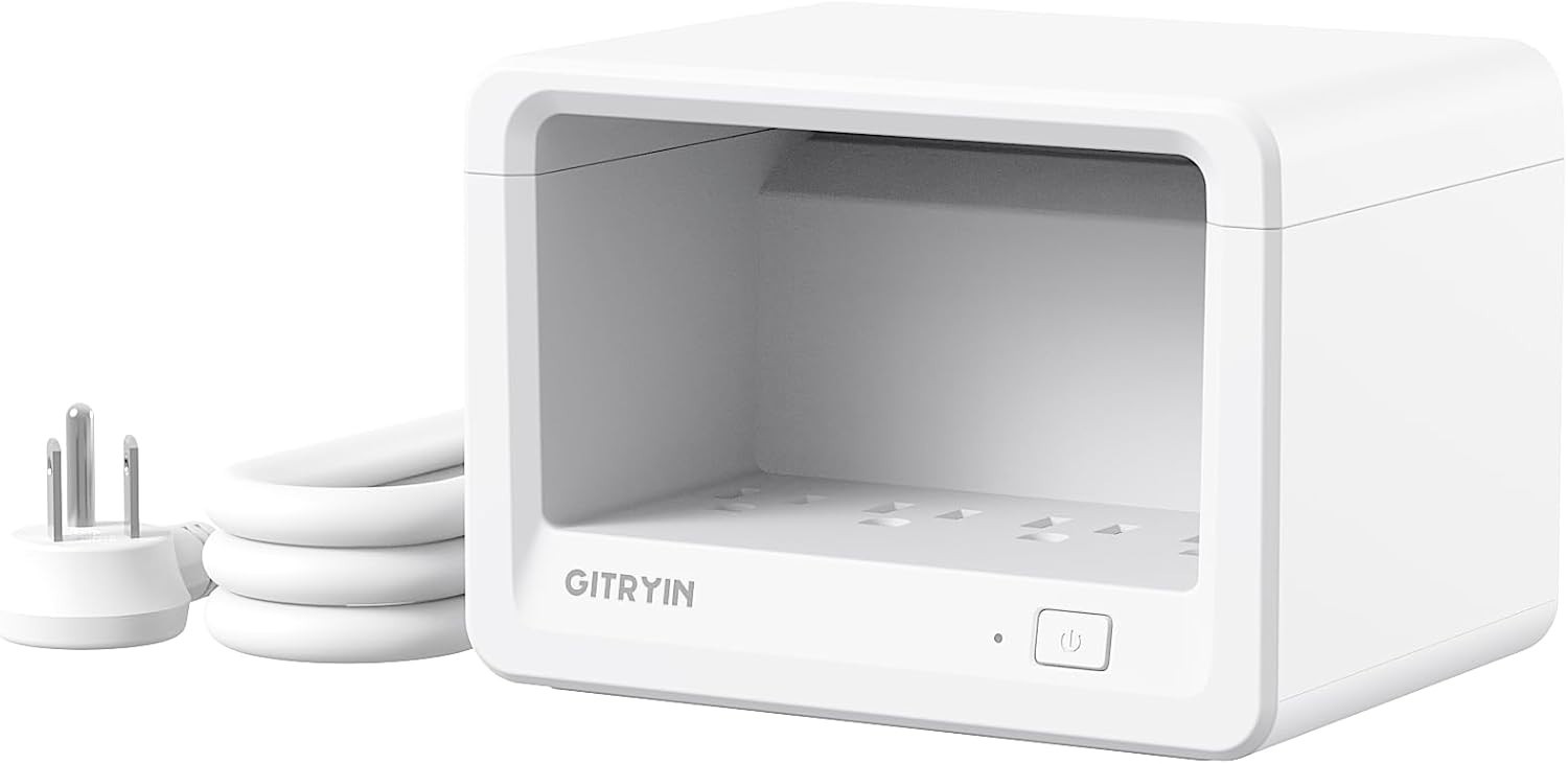 Gitryin Desktop Charging Station Retractable Cable Wall Charger AC/USB/Type-C