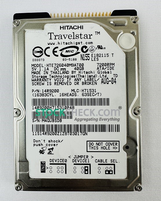 Hitachi 14R9200 Hard Disk Drive