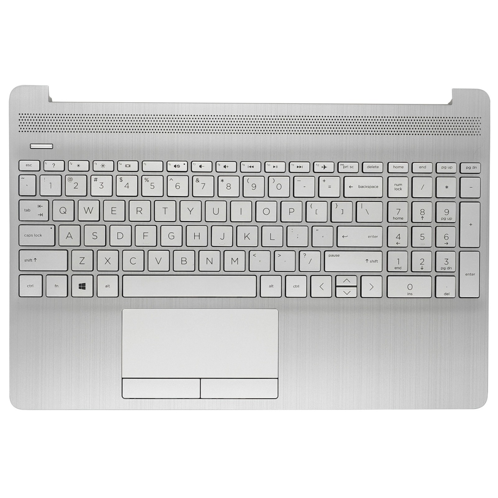New For HP 15S-DU 15S-DY 15-DW Palmrest W/Keyboard Touchpad Silver L52023-001 US