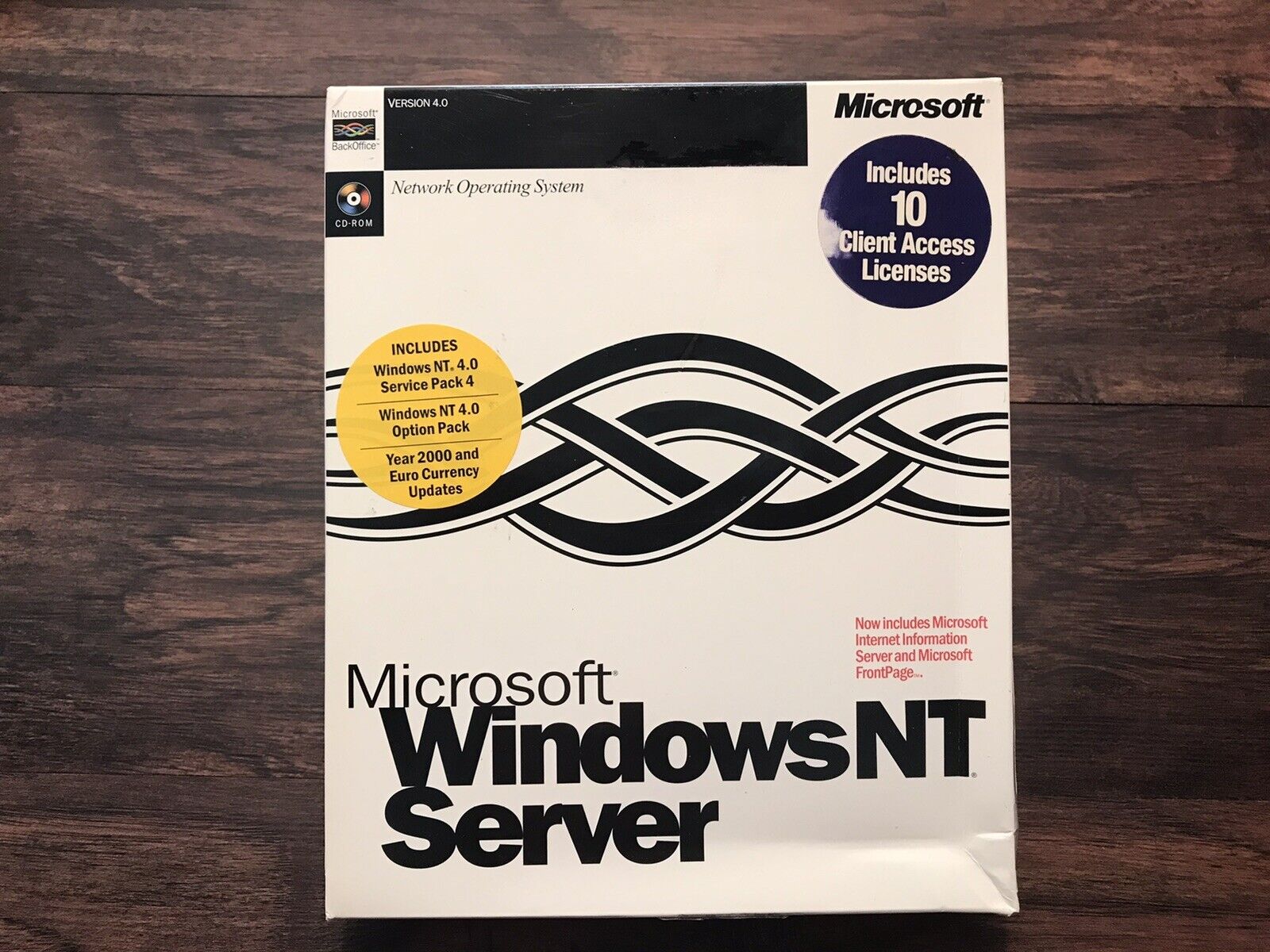Vintage Windows NT Server 4.0 - Sealed Brand New Retail BIG BOX READ DESC.