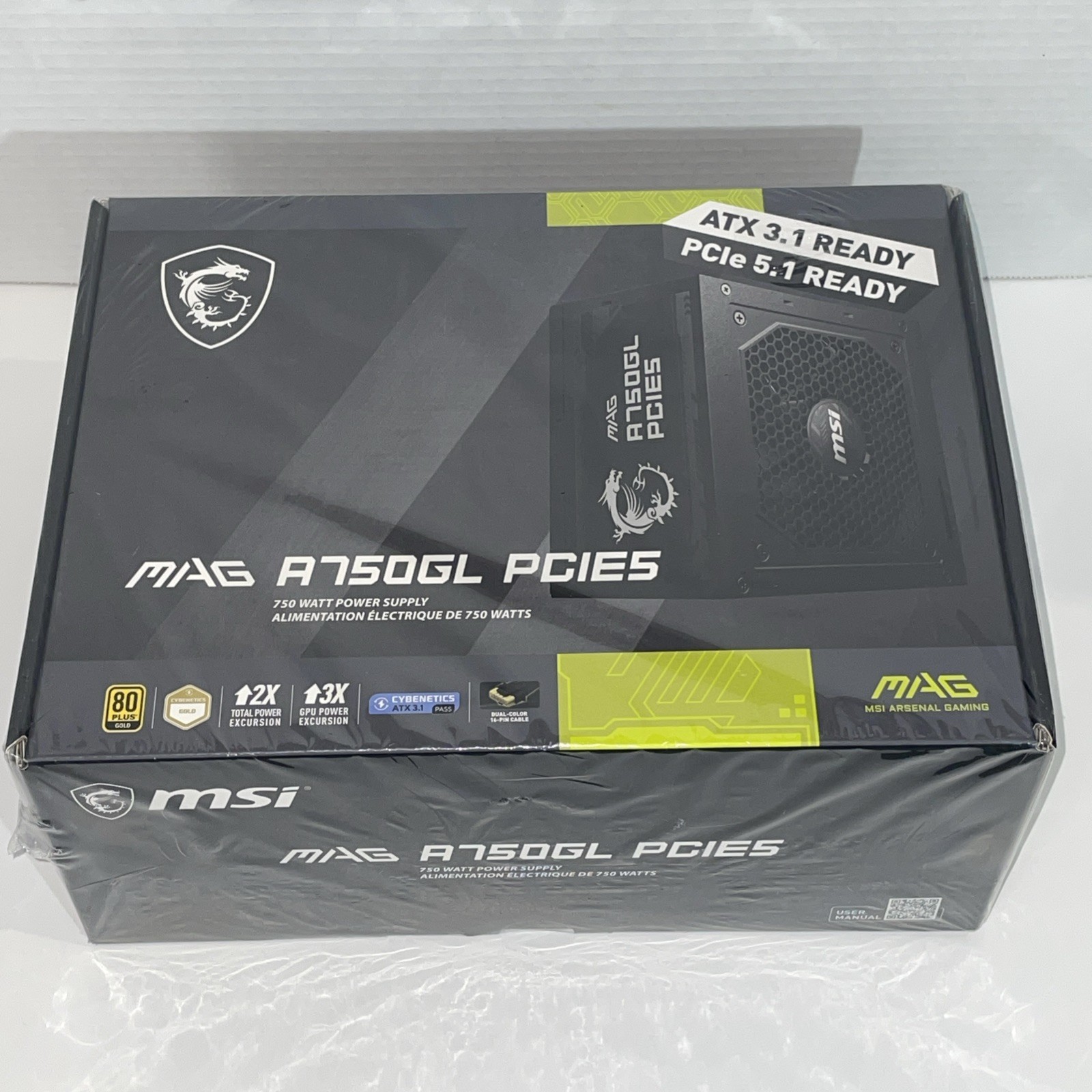 MSI MAG A750GL PCIE 5.1 & ATX 3.1 Gaming Power Supply - Full Modular New