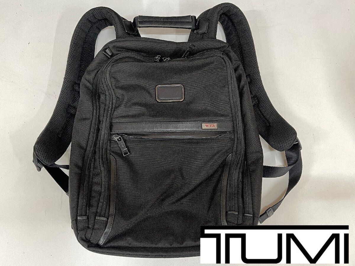 TUMI Alpha 3 Slim Backpack Men's Black Business Laptop Bag 02603581D3 A4 Auth