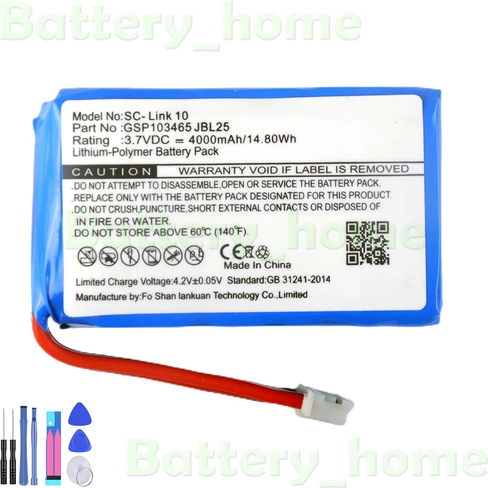 GSP103465 4000mAh Replacement Battery for JBL Link 10 Speaker 3.7V