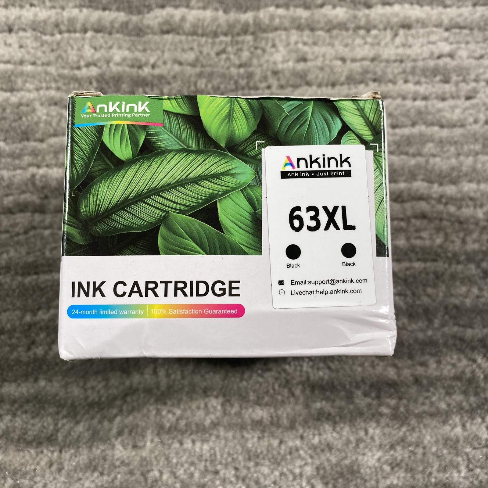Ankink 63XL Black Ink Cartridges Compatible Replacement For HP Printers 2 Pack