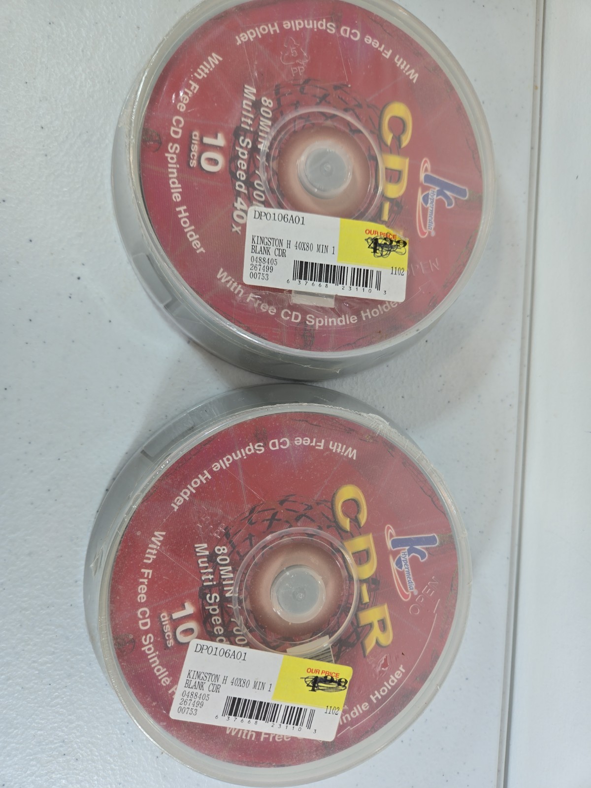 NOS 20 K Hypermedia CD-R Recordable 80MIN/700MB Multi Speed 40x Discs SEALED NEW