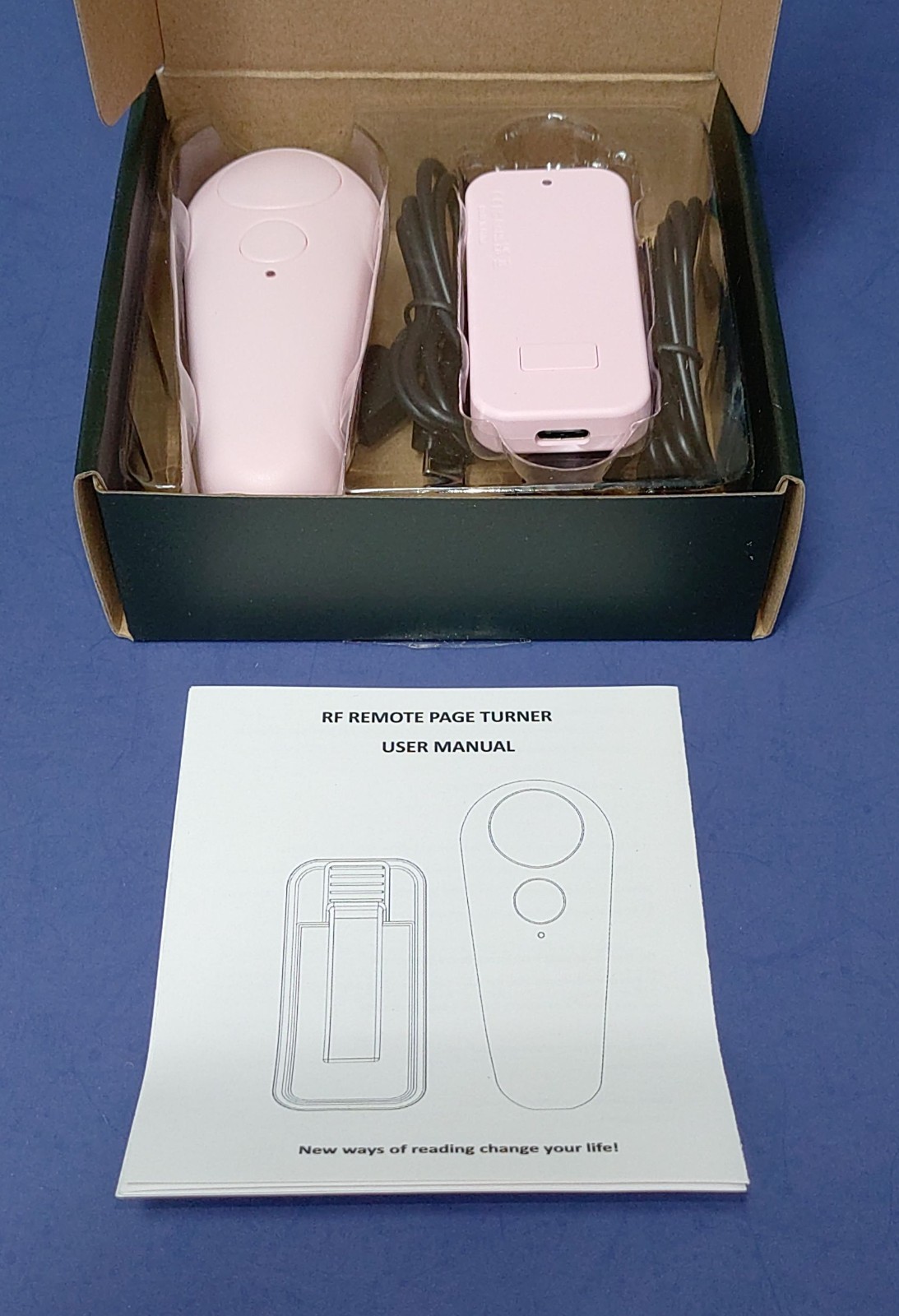 RF Remote Control Page Turner for Kindle Paperwhite Android iPhone Ipad Pink