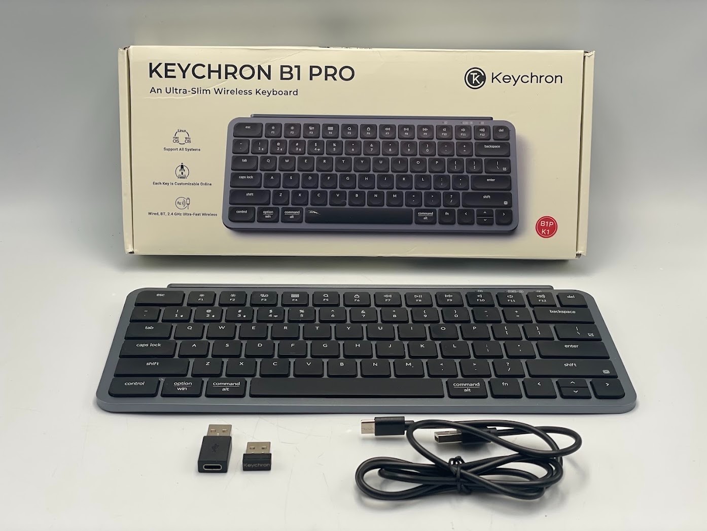 Keychron B1 Pro Wireless Scissor Keyboard - Space Gray