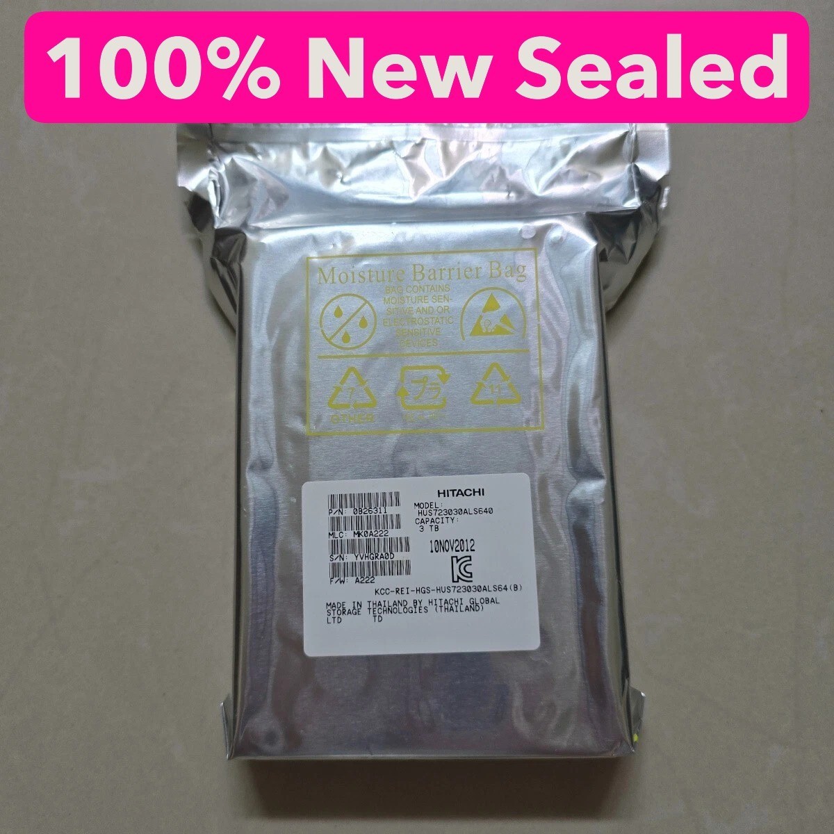 Hitachi HGST HDD 3TB 3.5 SAS 6G 64MB Ultrastar 7K3000 0B26311 HUS723030ALS640