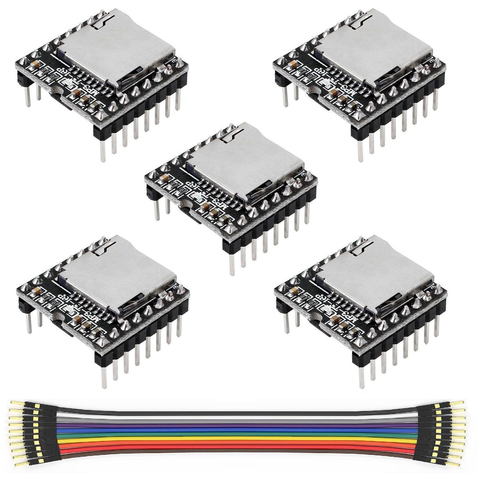 5 Pcs Mini MP3 Module Compatible with DFPlayer Code for Arduino Raspberry Pi E