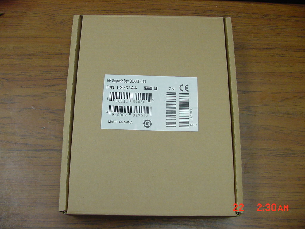 TOSHIBA HDD2F22 625237-001  657406-001 HP LX733AA SATA HDD Hp Upgrade Bay 500GB