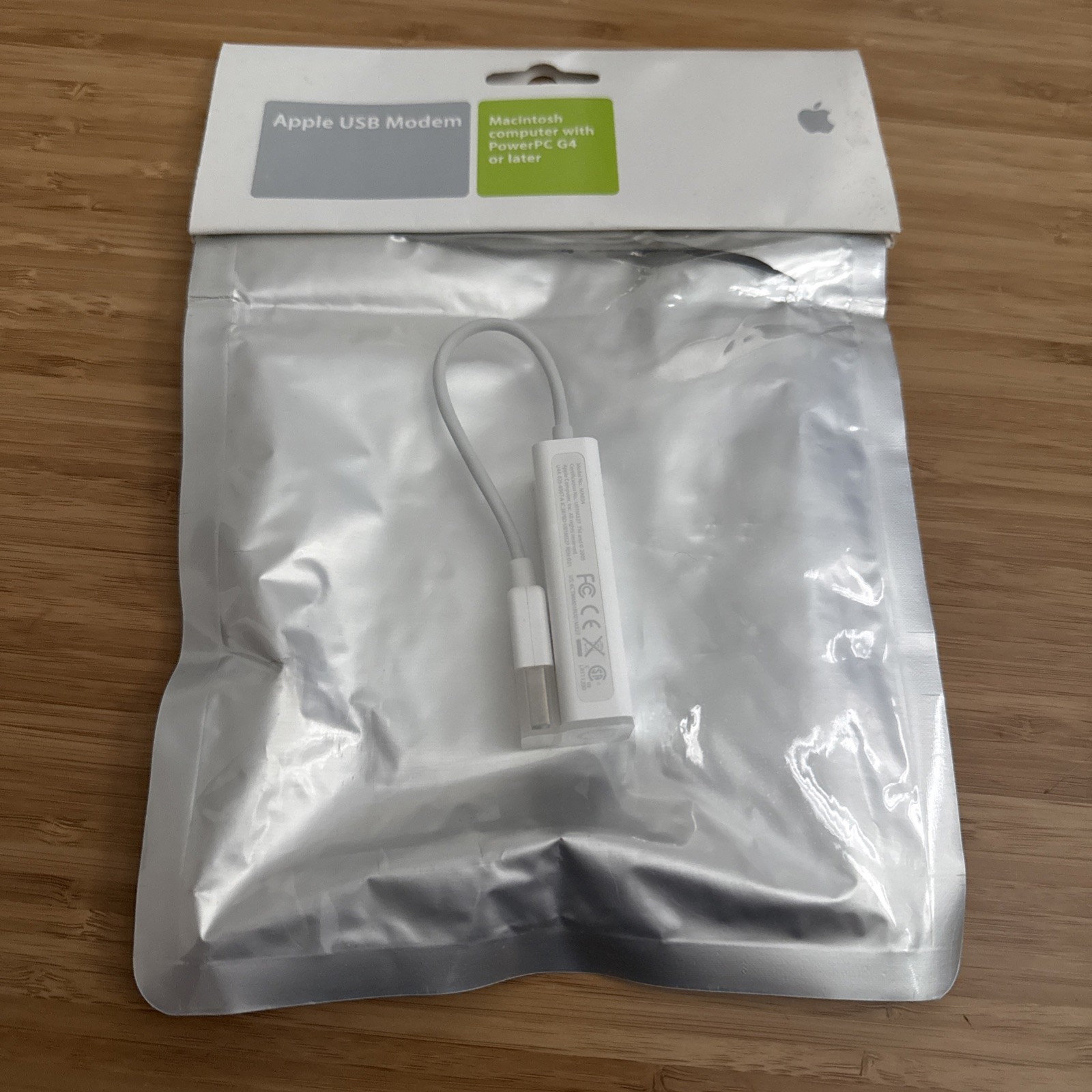 Genuine OEM Apple 56K USB Ethernet Modem Adapter MA034Z/A Vintage Mac Box