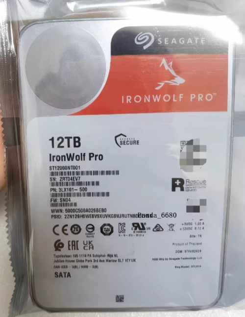 Suitable for Seagate IronWolf Pro ST12000NT001  12TB 7200 RPM 256MB SATA  HDD