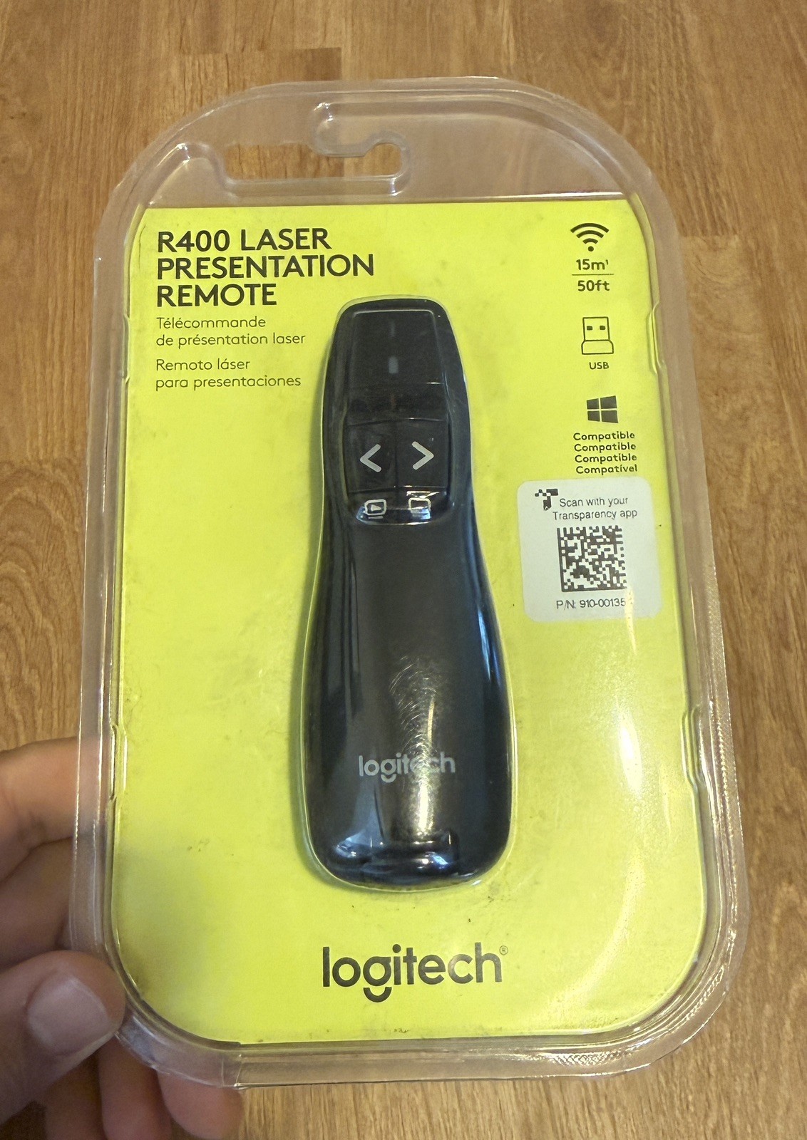 Logitech R400 Laser Presentation Remote Black BRAND NEW SEALED