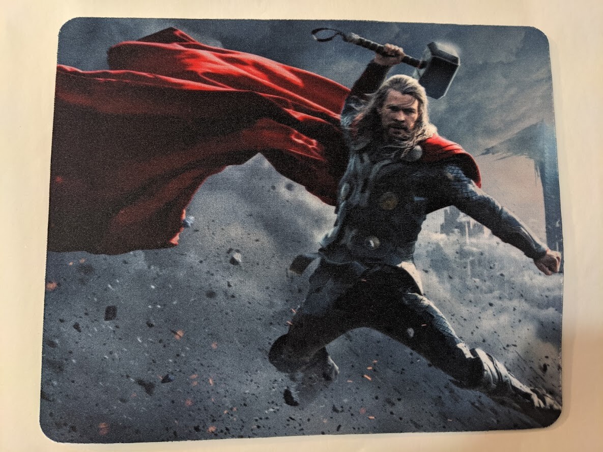HQ1 MARVEL COMICS THOR AVENGERS chris hemsworth Endgame MOUSE PAD 9 X 7inch USA