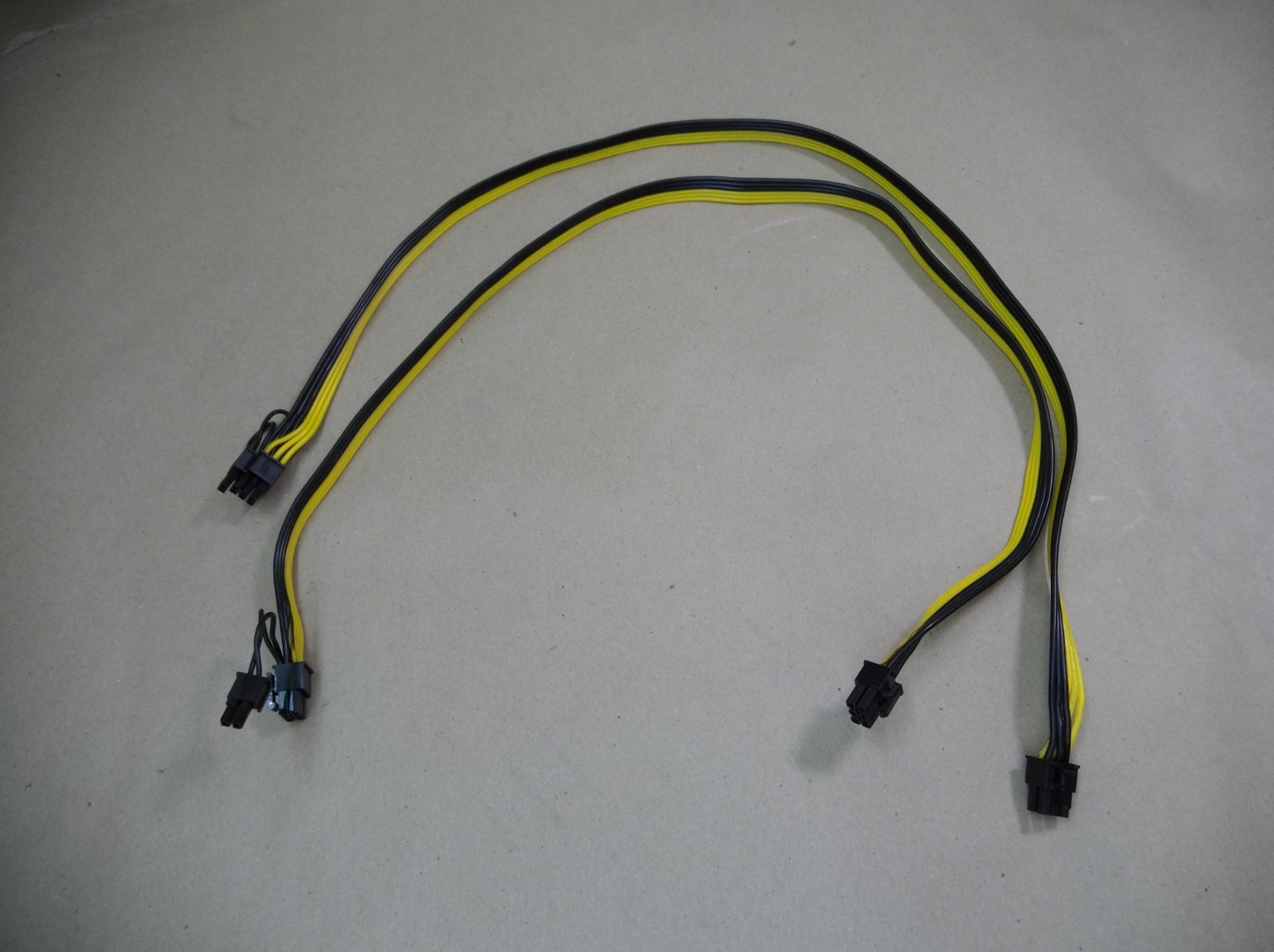 2 PACK 24 inch 16AWG 6 Pin Male to 8 Pin (6+2) Male PCIE Power Cable