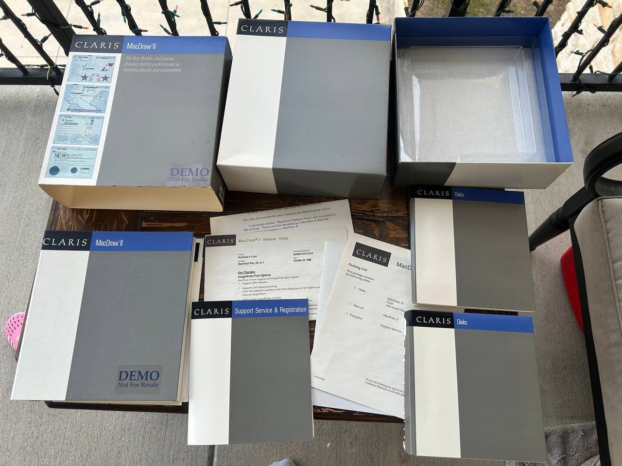 Claris MacDraw II Demo Software Boxed Set Disks Manuals